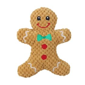 Pet Dog Plush Sound Toy (Option: Gingerbread Man)