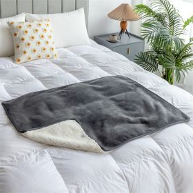 Lambswool Pet Blanket Duvet Waterproof (Option: Gray-75X100cm)