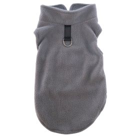 Pet Clothes Dog Polar Fleece Thickened Warm Vest (Option: Gray-S)