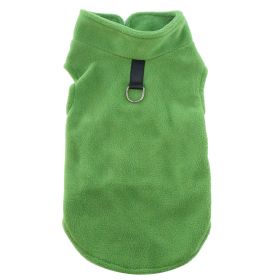 Pet Clothes Dog Polar Fleece Thickened Warm Vest (Option: Green-S)