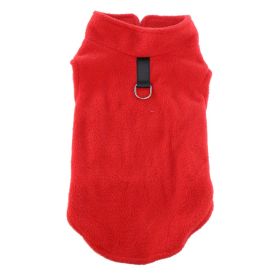 Pet Clothes Dog Polar Fleece Thickened Warm Vest (Option: Red-S)