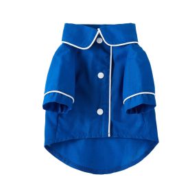 Pet Pajamas Dog Pajamas Small Dog Cat Clothing (Option: Blue-M)