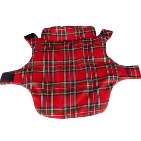 Dog Clothes Thickened Warm Cotton Coat Red Plaid Vest (Option: Red Plaid-M)