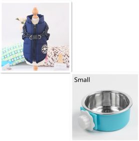 Waterproof Dog Clothes Winter Dog Coat With Harness Warm Pet Clothing Big Dog Jacket Chihuahua Labrador Coat Costume (Option: Blue-4XL)