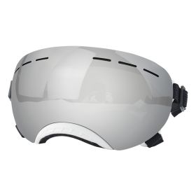 UV Protection Pet Windproof Goggles (Option: White Frame Silver Strip)