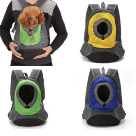 Pet Carriers Comfortable Carrying for Small Cats Dogs Backpack Travel Breathable Mesh Bag Durable Pet Dog Carrier Bag (Color: Yellow, Size: 41cm*55cm*18cm)