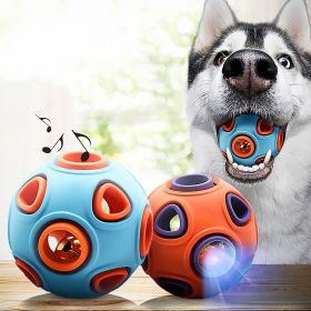 Luminous Sounding Dog Toy Ball (Color: Orange Glow, Size: M)