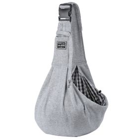 Pet Puppy Carrier Bag Cats Outdoor Travel Dog Subway Bus Shoulder Crossbody Bag Cotton Comfort Single Sling Handbag Tote Pouch Pet Carrier For Travel (Color: Gray)