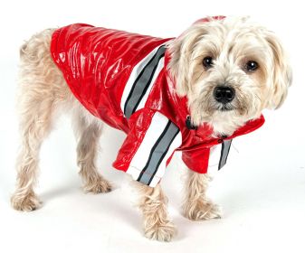 Reflecta-Glow Reflective Waterproof Adjustable Pvc Pet Raincoat (Size: X-Small)