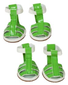 Buckle-Supportive Pvc Waterproof Pet Sandals Shoes - Set Of 4 (Size: X-Small)