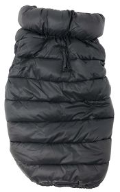 Pet Life 'Pursuit' Quilted Ultra-Plush Thermal Dog Jacket (Color: black, Size: medium)