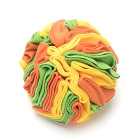 Pet Sniffing Pad Upgraded Version Dog Sniffing Snack Ball (Option: Orange Green Yellow-20cm)