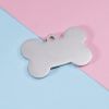 Metal Pet ID Tags With Pink Bone Shape For Dogs