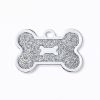 Metal Pet ID Tags With Pink Bone Shape For Dogs