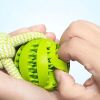 Dog Toys Treat Balls Interactive Hemp Rope Rubber Leaking Balls For Small Dogs Chewing Bite Resistant Toys Pet Tooth Cleaning Bite Resistant Toy Ball