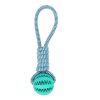 Dog Toys Treat Balls Interactive Hemp Rope Rubber Leaking Balls For Small Dogs Chewing Bite Resistant Toys Pet Tooth Cleaning Bite Resistant Toy Ball