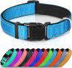 Reflective Dog Collar; Soft Neoprene Padded Breathable Nylon Pet Collar Adjustable for Medium Dogs