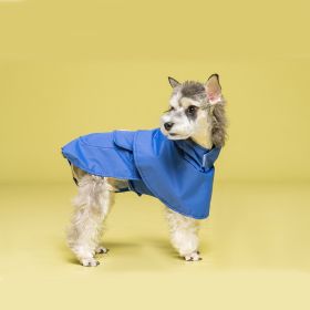 Pet Dog Cape-style Raincoat Waterproof (Option: Blue-S)