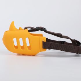 Silicone Pet Muzzle Anti-bite Medium And Large Dogs Pet Products (Option: Lemon Yellow-L Code)