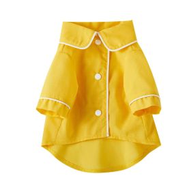 Pet Pajamas Dog Pajamas Small Dog Cat Clothing (Option: Yellow-L)