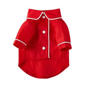 Pet Pajamas Dog Pajamas Small Dog Cat Clothing (Option: Red-L)