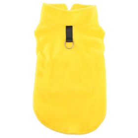 Pet Clothes Dog Polar Fleece Thickened Warm Vest (Option: Yellow-M)