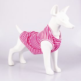 Pet Vest Comfortable Breathable Stripes Vest Dog Clothes (Option: Red White-XL)