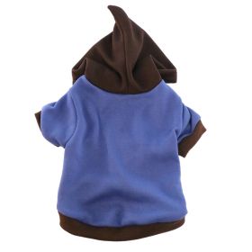 Pet Clothes Dog Fleece Padded Coat Hooded Sweater (Option: Blue-XL)