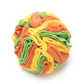 Pet Sniffing Pad Upgraded Version Dog Sniffing Snack Ball (Option: Orange Green Yellow-15cm)