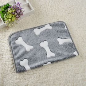 Dog Kennel Coral Fleece Blanket (Option: Bones-80x 100cm)