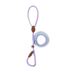 Colorful Durable Bold Nylon Pet Hand Holding Rope (Option: Light Purple Green-XL)