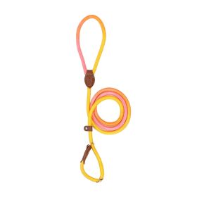 Colorful Durable Bold Nylon Pet Hand Holding Rope (Option: Yellow And Pink Orange-XL)